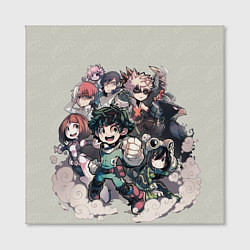 Холст квадратный MY HERO ACADEMIA веселая команда, цвет: 3D-принт — фото 2