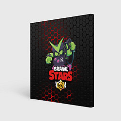 Холст квадратный BRAWL STARS VIRUS 8-BIT, цвет: 3D-принт