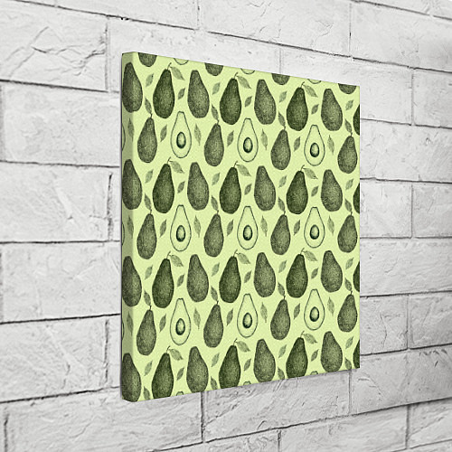 Картина квадратная Авокадо паттерн / 3D-принт – фото 3
