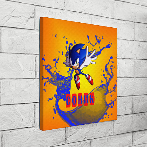 Картина квадратная Sonic - Соник / 3D-принт – фото 3