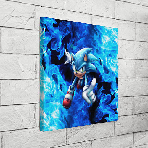 Картина квадратная Blue Sonic / 3D-принт – фото 3