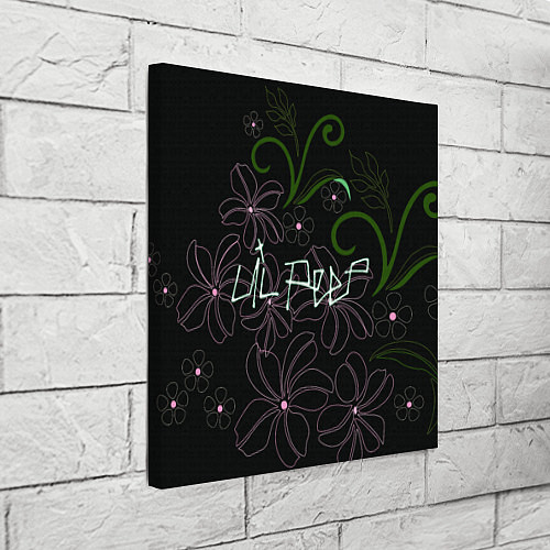 Картина квадратная Lil Peep and flowers / 3D-принт – фото 3