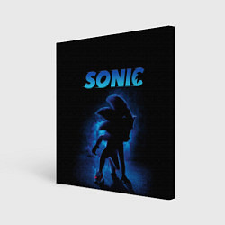 Холст квадратный Sonic in shadow, цвет: 3D-принт