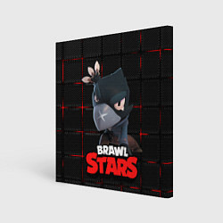 Холст квадратный Brawl Stars Crow Ворон, цвет: 3D-принт