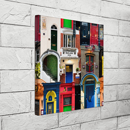 Картина квадратная London doors цифровой коллаж / 3D-принт – фото 3
