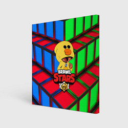Холст квадратный Brawl Stars:Leon Sally, цвет: 3D-принт