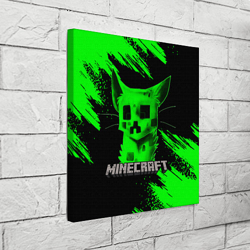 Картина квадратная MINECRAFT CREEPER CAT / 3D-принт – фото 3
