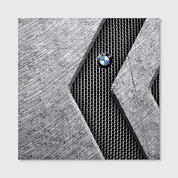 Холст квадратный BMW - emblem - metal - texture, цвет: 3D-принт — фото 2