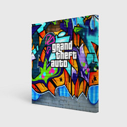 Холст квадратный GTA, цвет: 3D-принт