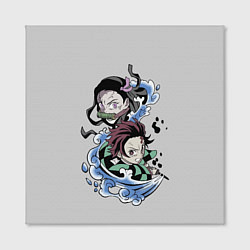 Холст квадратный Demon slayer, цвет: 3D-принт — фото 2