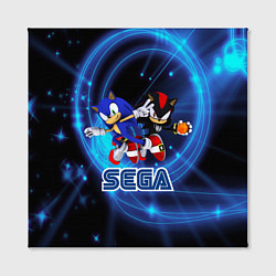 Холст квадратный Sonic SEGA, цвет: 3D-принт — фото 2
