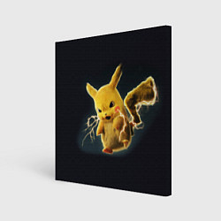 Холст квадратный Pikachu Pika Pika, цвет: 3D-принт