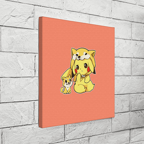Картина квадратная Pikachu Pika Pika / 3D-принт – фото 3