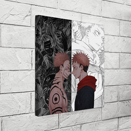 Картина квадратная Jujutsu Kaisen Сукуна х Юдзи / 3D-принт – фото 3