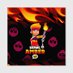 Холст квадратный BRAWL STARS AMBER, цвет: 3D-принт — фото 2