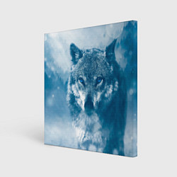 Холст квадратный Волк, цвет: 3D-принт
