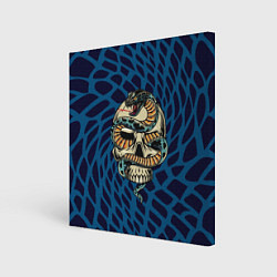 Холст квадратный Snake&Skull, цвет: 3D-принт