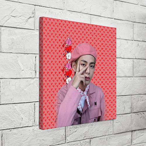 Картина квадратная BTS Ким Тэ Хён / 3D-принт – фото 3