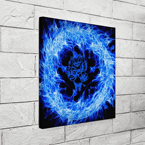 Картина квадратная Лев в синем пламени / 3D-принт – фото 3
