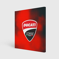 Холст квадратный Ducati Corse logo, цвет: 3D-принт