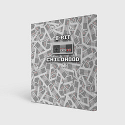 Холст квадратный 8-bit childhood, цвет: 3D-принт