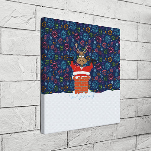 Картина квадратная Санта в Трубе / 3D-принт – фото 3