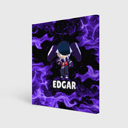 Холст квадратный BRAWL STARS EDGAR, цвет: 3D-принт