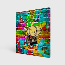 Холст квадратный Pikachu, цвет: 3D-принт