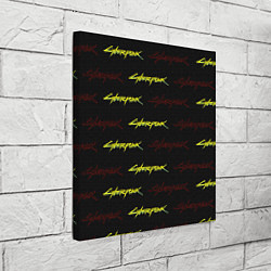 Холст квадратный Cyberpunk 2077 паттерн, цвет: 3D-принт — фото 2