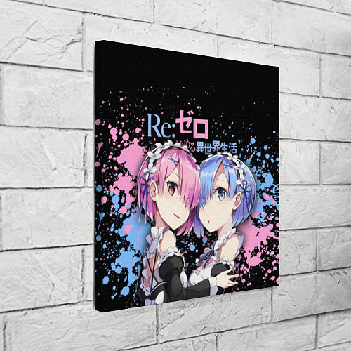 Картина квадратная Re:Zero, Рам и Рем / 3D-принт – фото 3