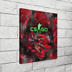 Холст квадратный CS GO Red heat, цвет: 3D-принт — фото 2