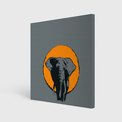 Холст квадратный Африканский Слон, цвет: 3D-принт
