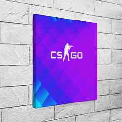 Холст квадратный CS GO Disco Tech v2, цвет: 3D-принт — фото 2