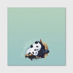 Холст квадратный Акварельные панды, цвет: 3D-принт — фото 2
