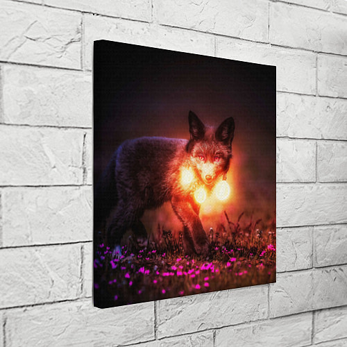 Картина квадратная Лисица с фонариками / 3D-принт – фото 3