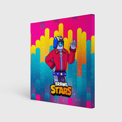 Холст квадратный STU СТУ Brawl Stars, цвет: 3D-принт