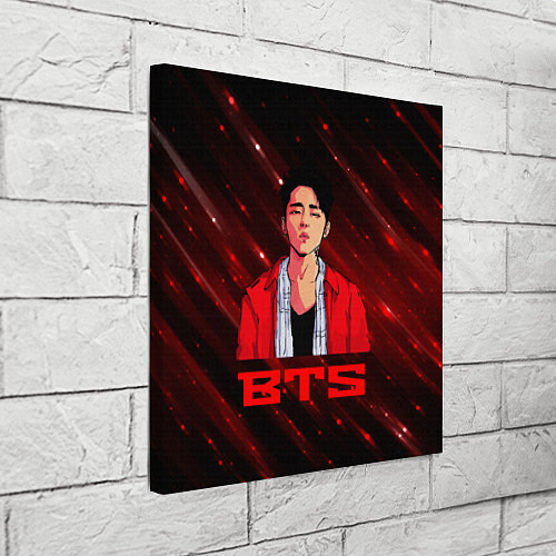 Картина квадратная BTS Red and black / 3D-принт – фото 3