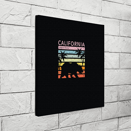 Картина квадратная California гризли на закате / 3D-принт – фото 3