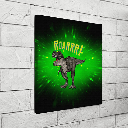 Картина квадратная Roarrr! Динозавр T-rex / 3D-принт – фото 3
