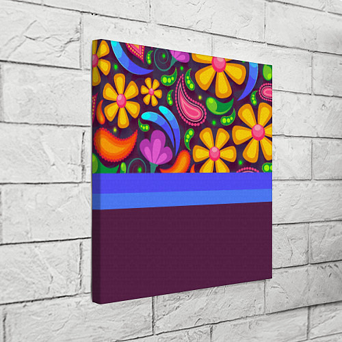 Картина квадратная Мультяшные Цветы / 3D-принт – фото 3