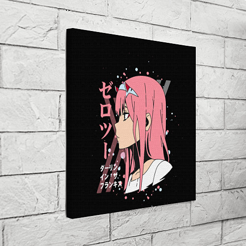 Картина квадратная Darling in the Franxx Zero Two / 3D-принт – фото 3