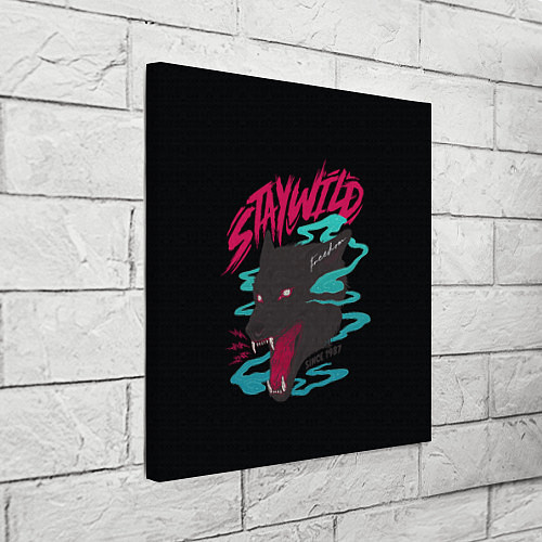 Картина квадратная Волк StayWild / 3D-принт – фото 3