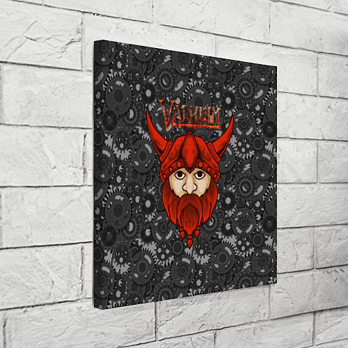 Картина квадратная Valheim красный викинг / 3D-принт – фото 3