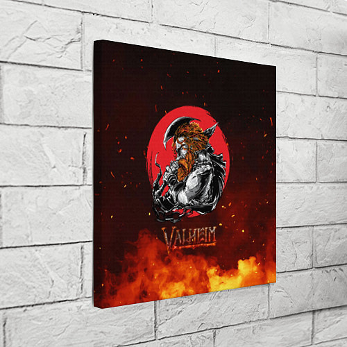 Картина квадратная Valheim огненный викинг / 3D-принт – фото 3