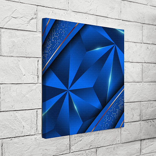Картина квадратная 3D абстрактные фигуры BLUE / 3D-принт – фото 3