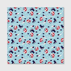 Холст квадратный Hockey Pattern, цвет: 3D-принт — фото 2