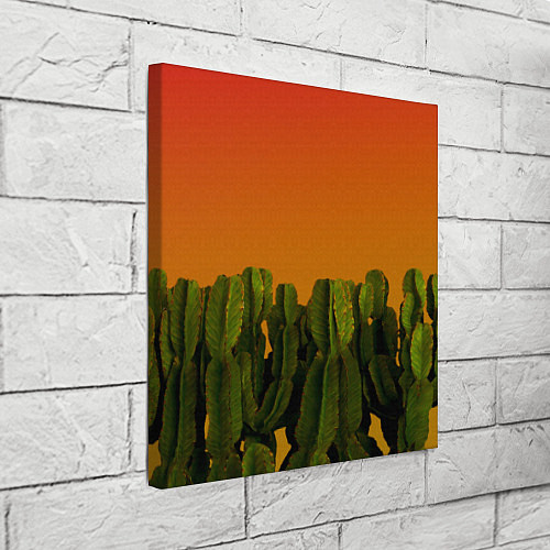 Картина квадратная Кактусы на закате / 3D-принт – фото 3