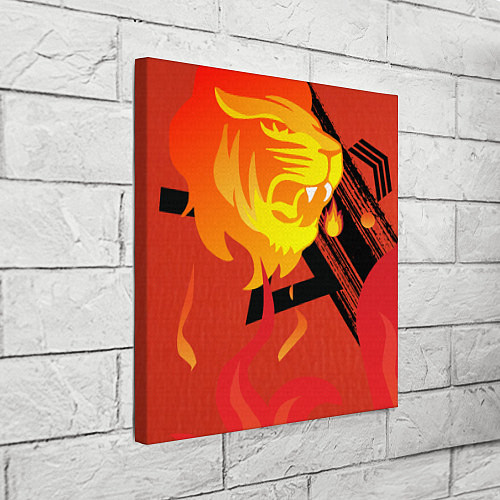 Картина квадратная Огненный лев / 3D-принт – фото 3