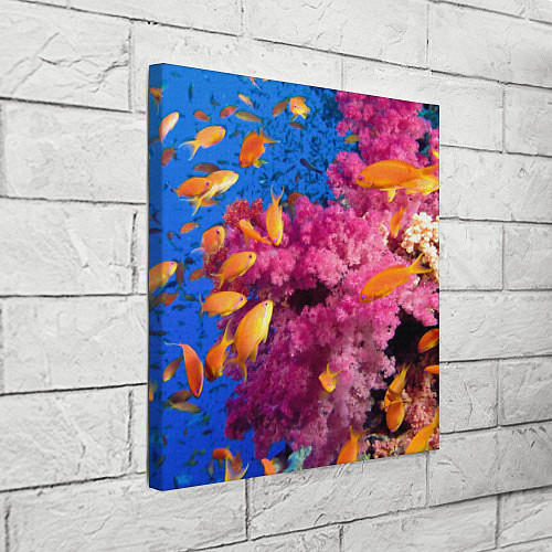 Картина квадратная Коралловые рыбки / 3D-принт – фото 3
