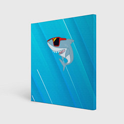 Холст квадратный Акула в очках, цвет: 3D-принт